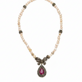 Collier Perles Rubis — Vue Complète Pro