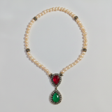 Collier Rubis & Émeraude — Flat Lay Pro