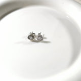 Timeless Elegance Silver Zircon Halo Earrings