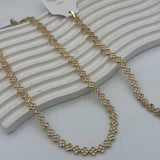 Parure Fleurs Élégantes – Collier & Bracelet avec Pierres Colorées
