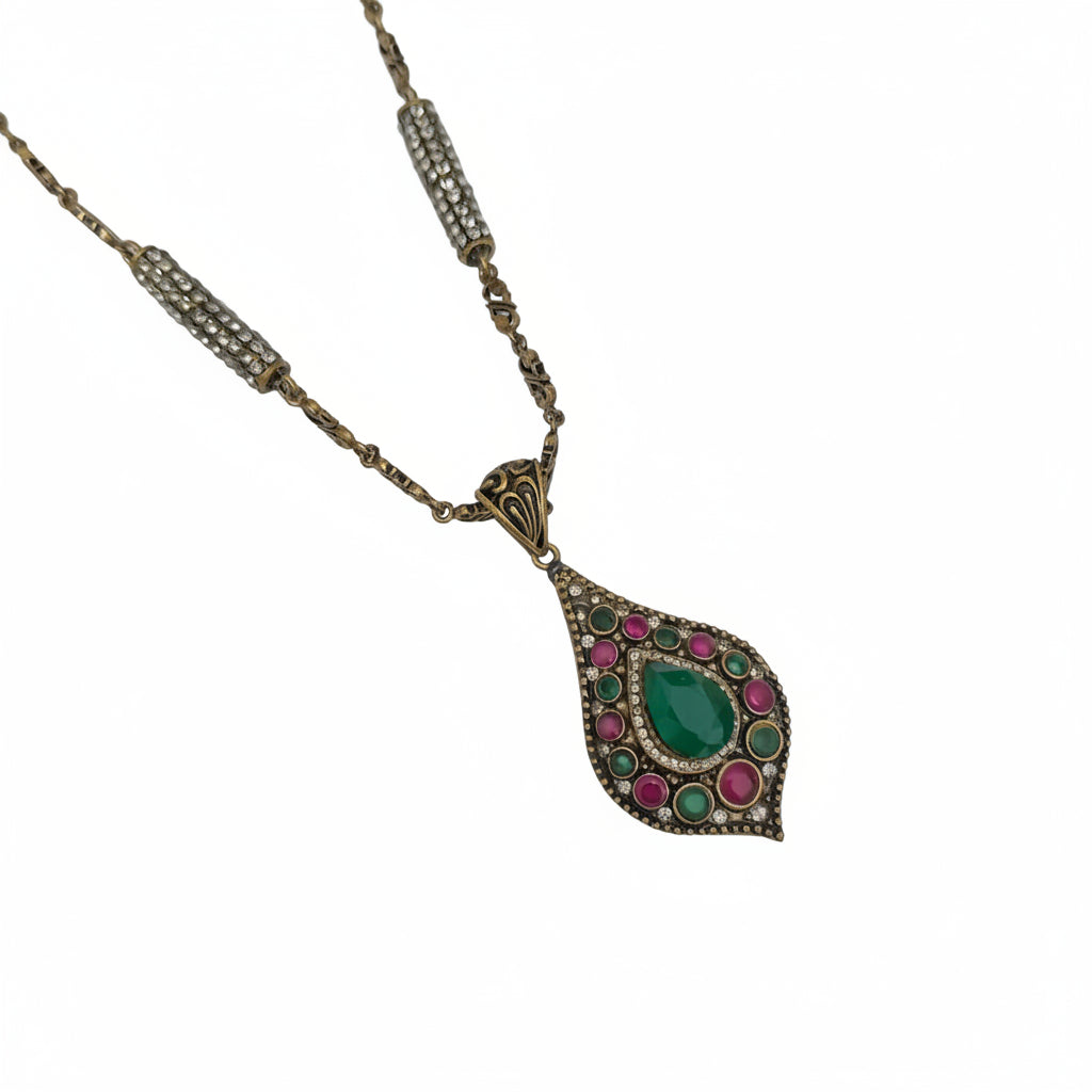 Collier Vintage Élégance Bronze Noir
