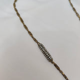 Collier Bronze Antique – Pendentif Oriental Émeraude & Rubis